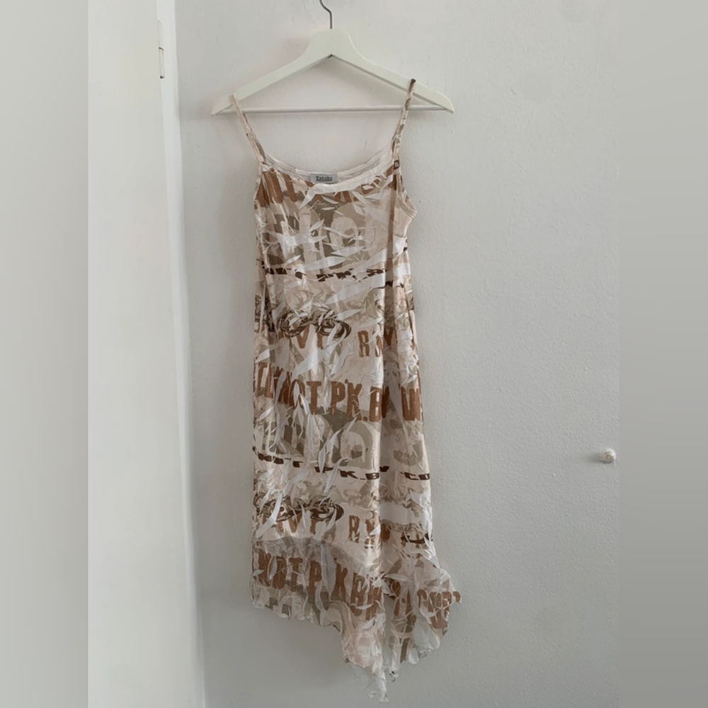 Stylish Cream and Brown Women's Dress